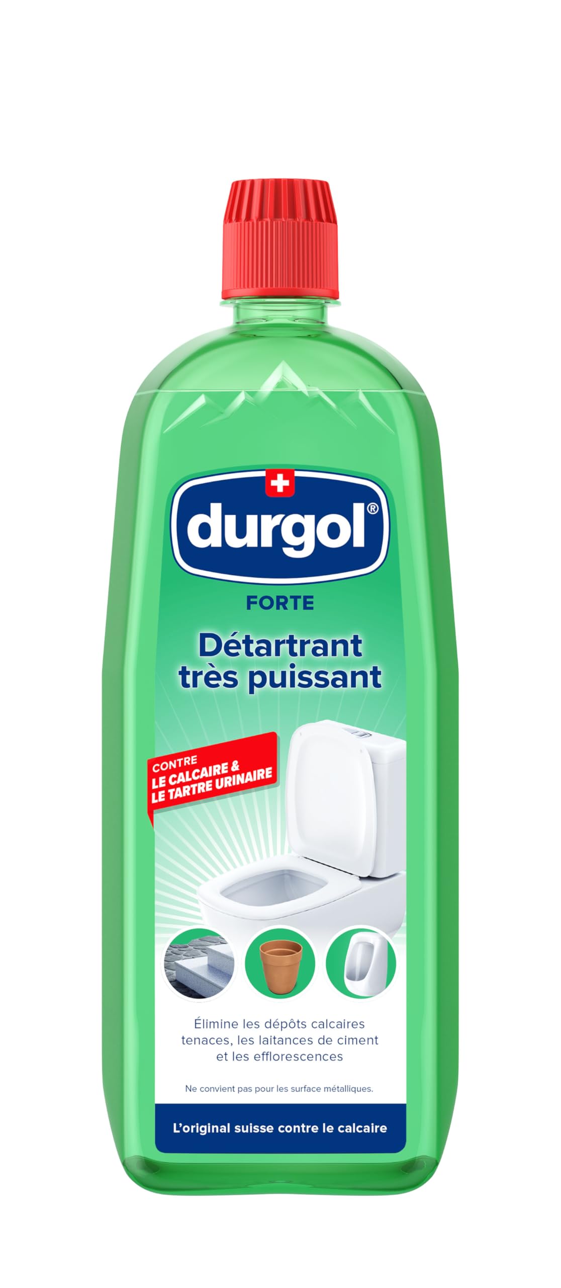 Durgol Forte – Détartrant ultra-puissant – Enlève efficacement les traces tenaces de calcaire – Version française – 1 x 