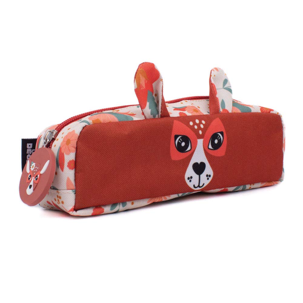 Les Desglingos Simple Pencil Case • Mélimelos la Biiche | Nursery School up to CP | Boys and Girls | Funny Animal Pencil Case | from 3 Years | Recycled Polyester