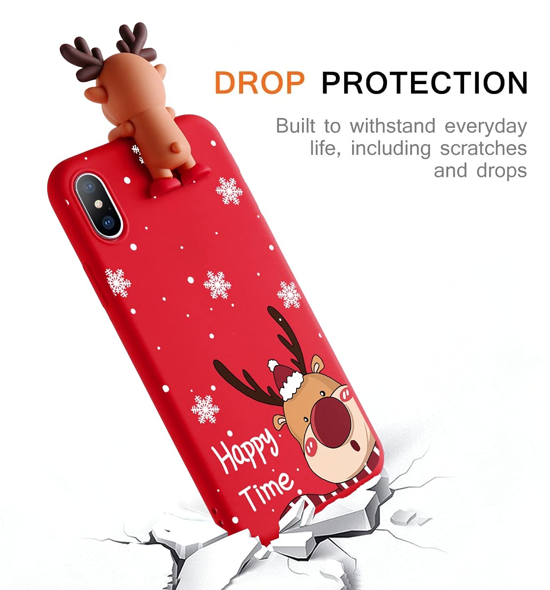 Yoedge Natale Cover per Xiaomi Redmi Note 10 5G 6,5 Custodia Silicone