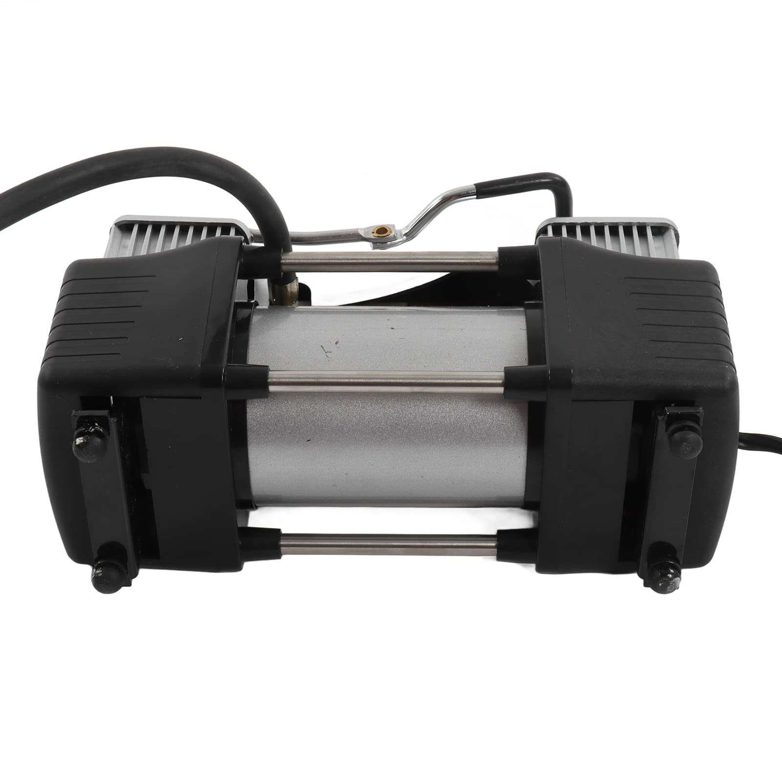Do samochodów — przenośna pompka do opon i sprężarka powietrza, podwójny cylinder 150 PSI, 180 W DC 12 V z obudową ze stopu aluminium i mechanizmem z magnesami trwałymi wykonanymi