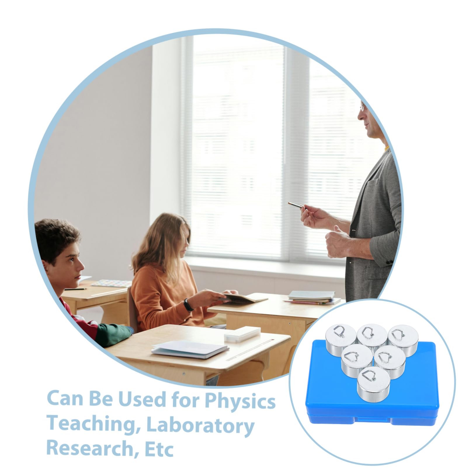 POPETPOP 10piezas Cilindros De Hierro Para Experimentos De Laboratorio Medición De Kit De Pesas Ranuradas Para Física Para Educativo