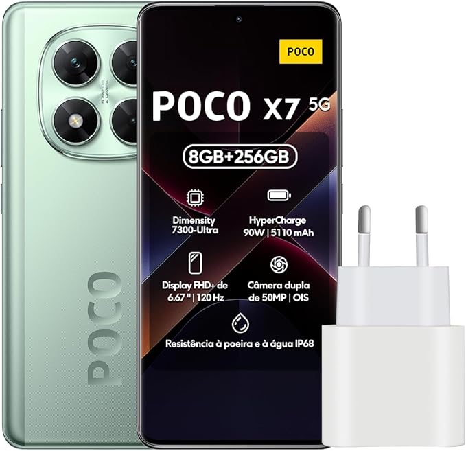 Smartphone Xiaomi Poco X7 5G NFC 8GB RAM 256GB ROM[24095PCADG] (GREEN, 8+256)