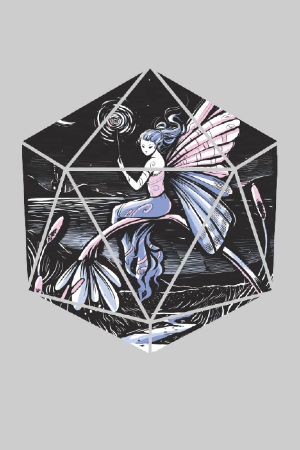 Hada Fantástica D20 - Cuaderno para Frikis: Cuaderno DIN A5 (6x9) para entusiastas de los juegos de rol y fanáticos de los juegos de rol de lápiz y ... y días de la semana para la función de diario