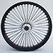 21X3.5 BLACK FAT SPOKE DUAL DISC FRONT WHEEL HARLEY FLT TOURING BAGGERS 2000-07