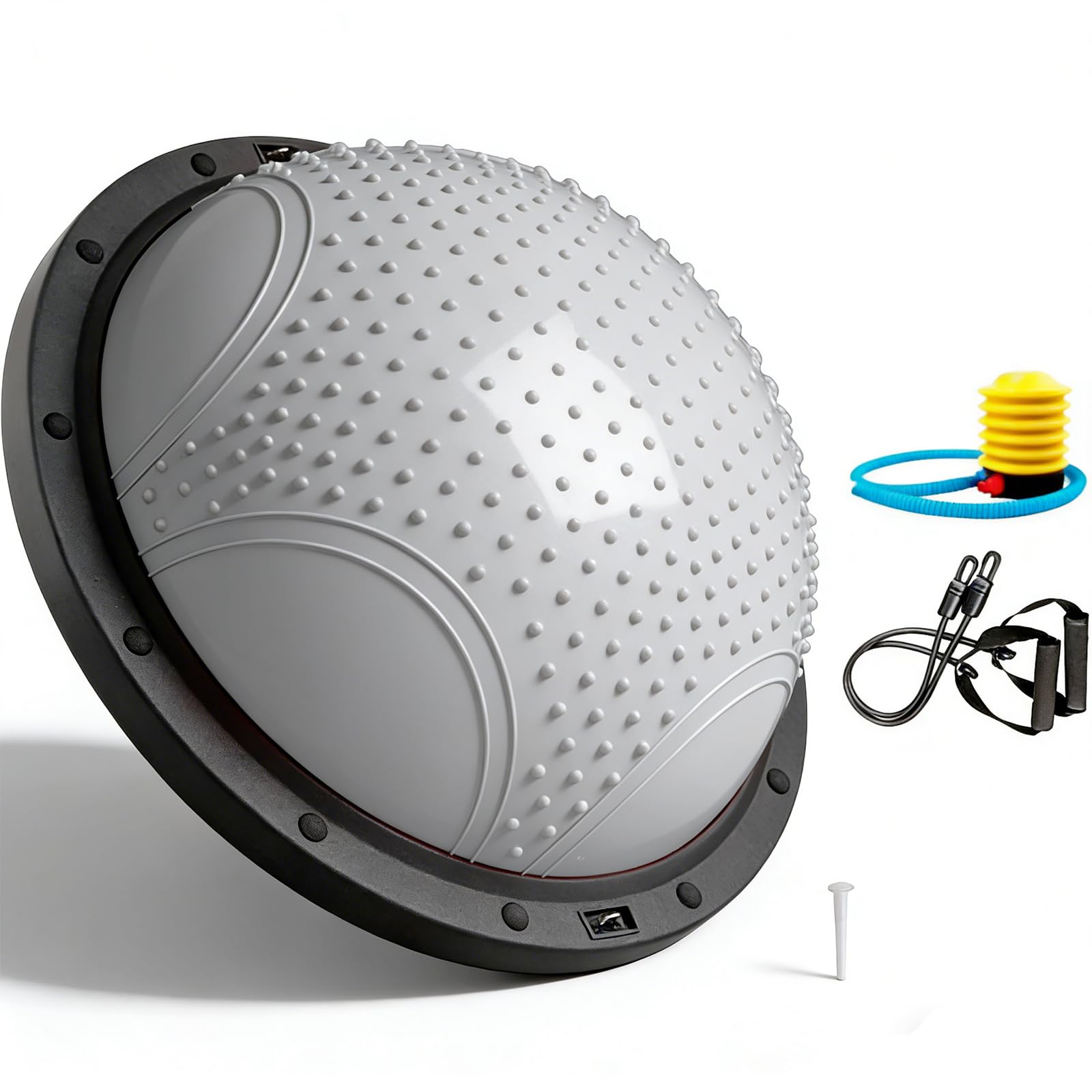 58CM Balance Ball Trainer mit taktilen Noppen, Stärkung der Rumpfkraft, Linderung von Muskelschmerzen, Fußmassage, Body Balance Krafttrainingsball für Physiotherapie, Rumpfkraft, Fitnessstudio usw