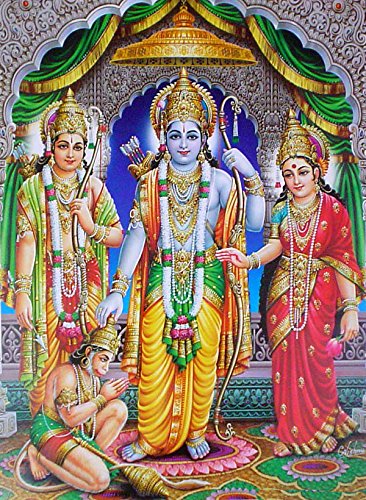 crafts of india best of indian crafts store Ram darbar poster-reprint on paper-(20X16 inches)