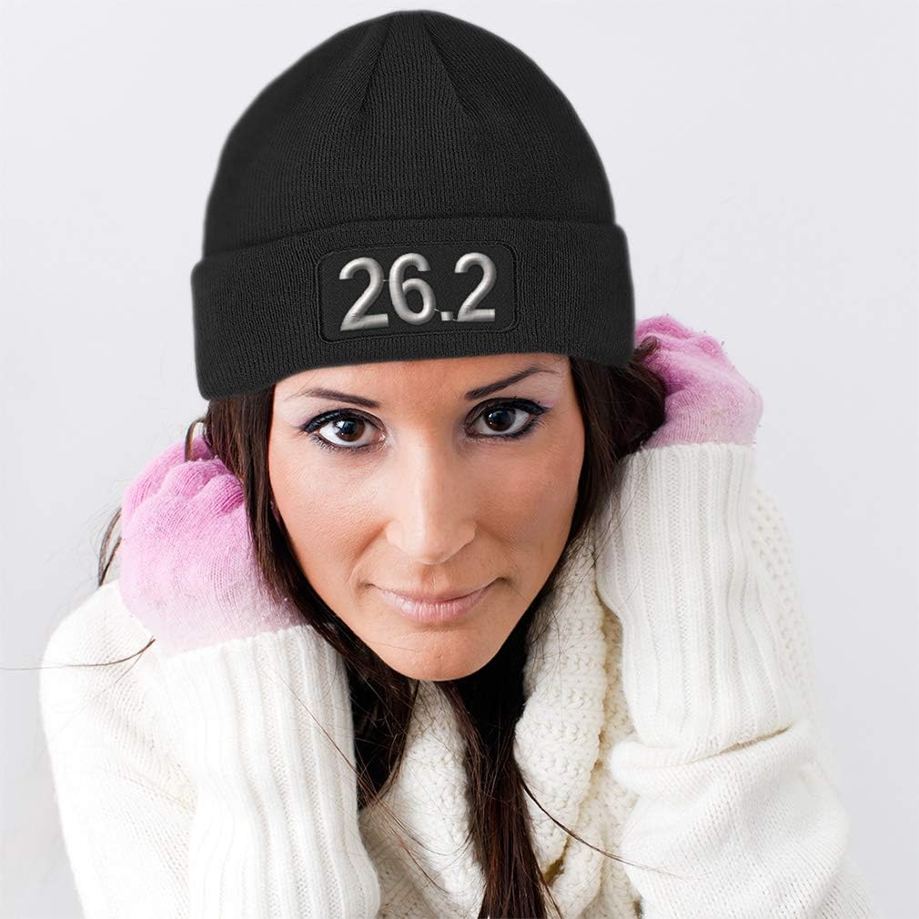 Custom Patch Beanie 26.2 Marathon Runner A Embroidery Acrylic