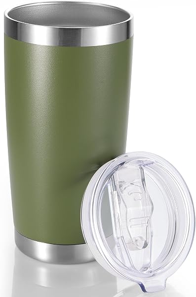 Cool Yoleb 20 oz Tumblers Bulk Stainless Steel Tumbler with Lid Double Wall Vacuum Insulated Coffee Mug 20oz Powder Coat