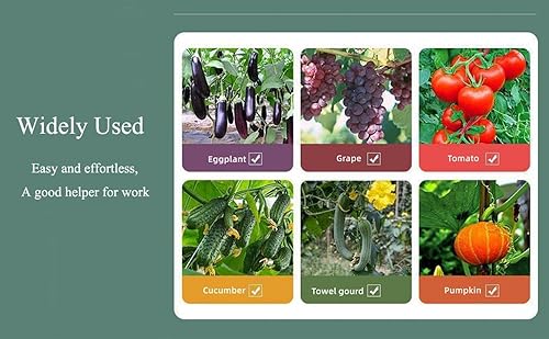 Miniatura 4 de Juego de máquina de atar plantas para plantas trepadoras, tomates, tomates, verduras de vid, plantación de flores, pepino, 10000 grapas, 20 rollos