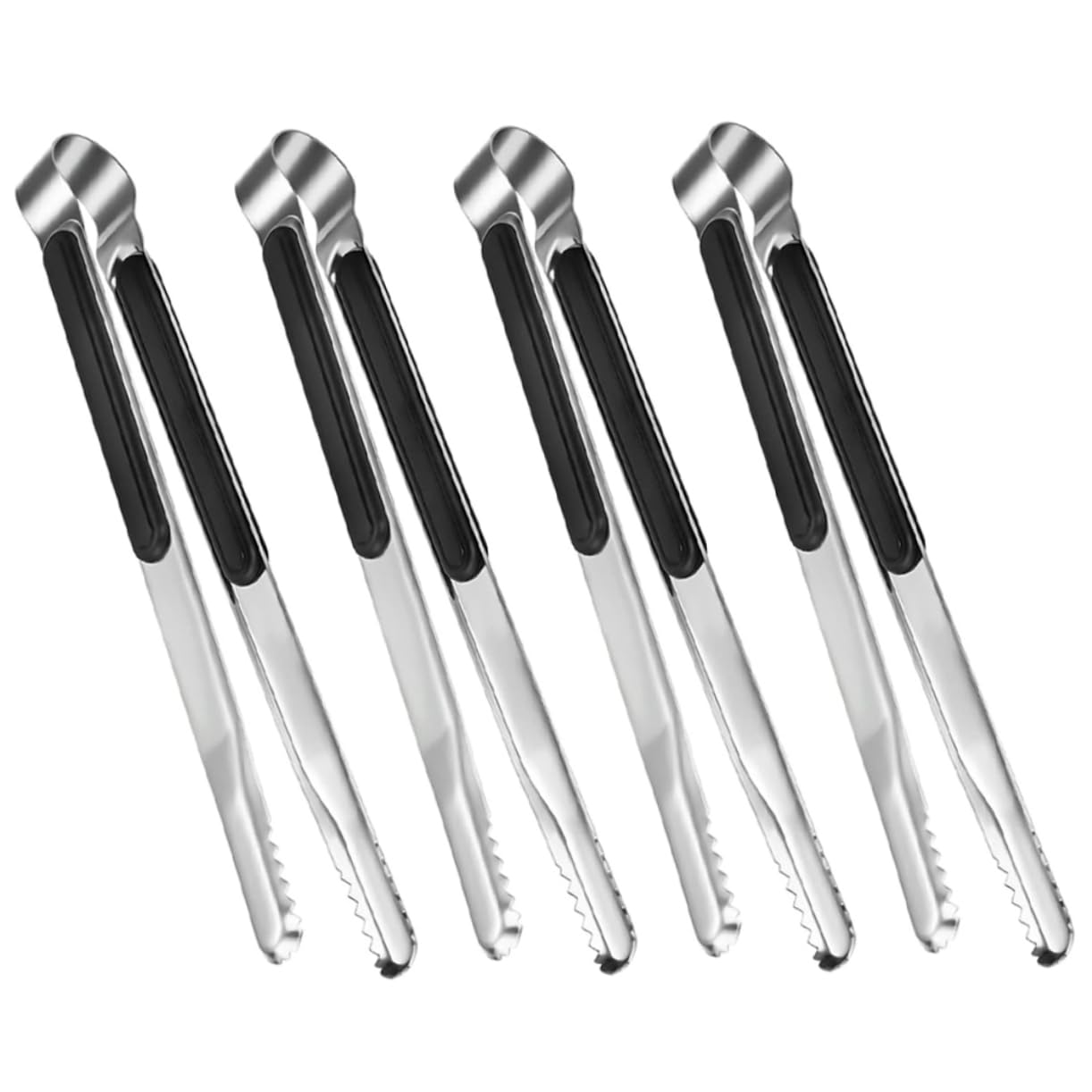 Toyvian 5 Series Pinzas Para Parrilla Ranurado Cocinando Reutilizable De Múltiples Fines Parilla Carne Torneado Fiesta Tenazas Pinzas De Barbacoa Acero Inoxidable 430 4 Piezas X 5