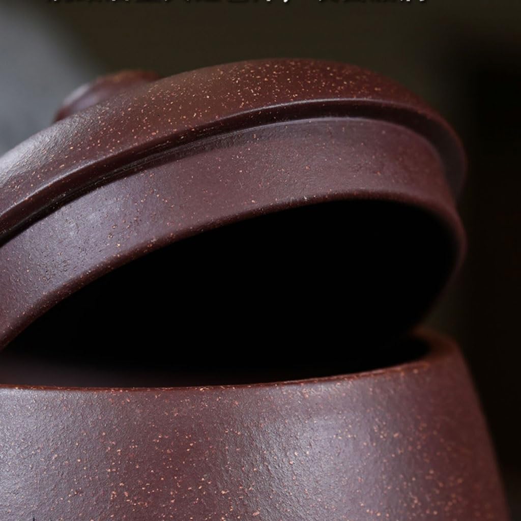 Tea Tin Ceramic Tea Caddy Purple Sand Tea Can Office Desktop Tea Can Exquisite Home Accessories Small Tea Can Tea Storage Container