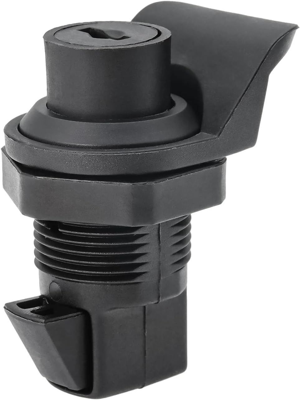 Push Button Latch 5 PCS Durable Latch Button Lock with 2 Keys Boating Equipment Black Industrial Plastic Door for Boat RV Trailer Cupboard