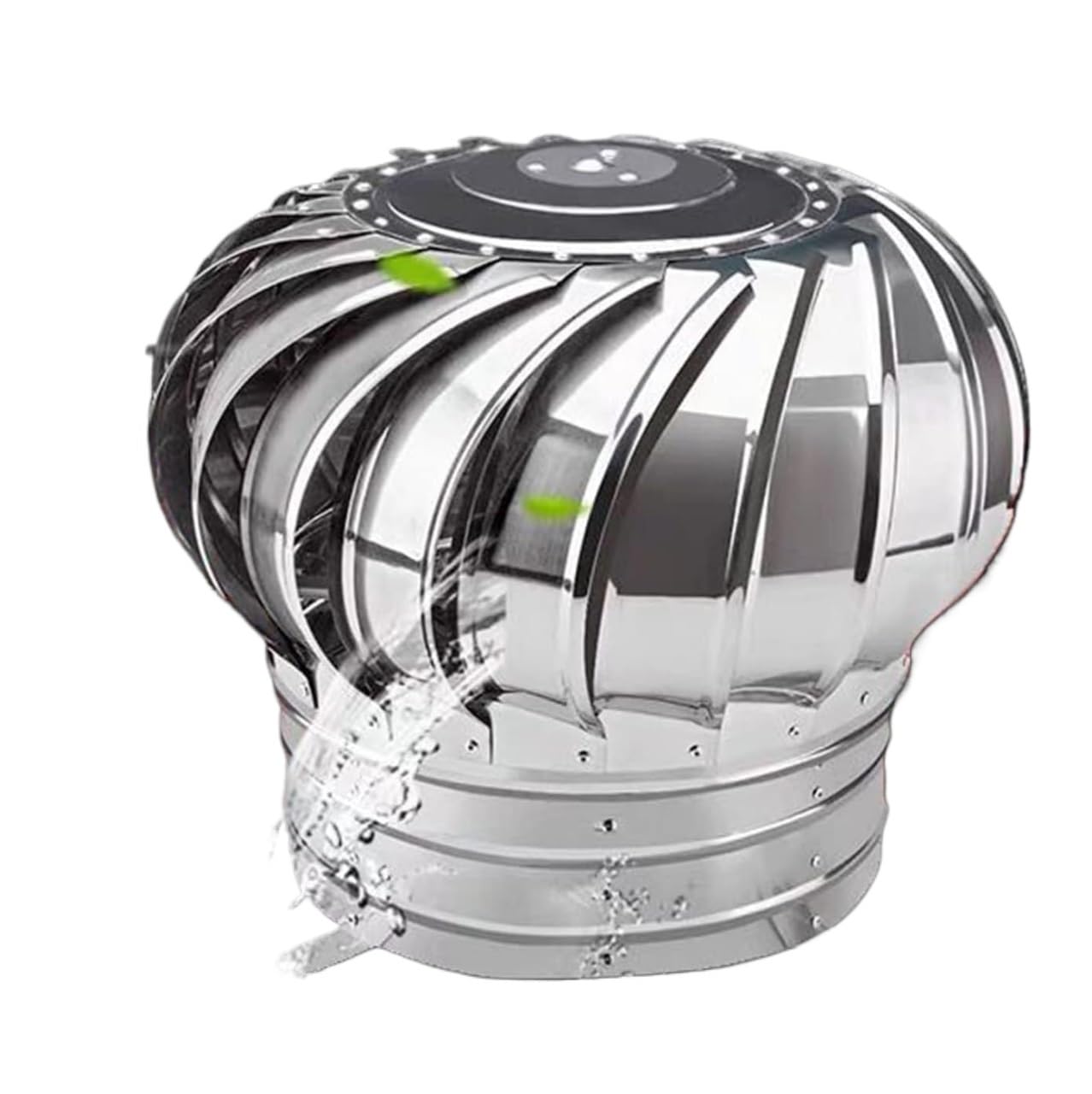 Rotating Chimney Cowl Cap, Stainless Steel Rotating Chimney Cowl 110-500mm(110mm)