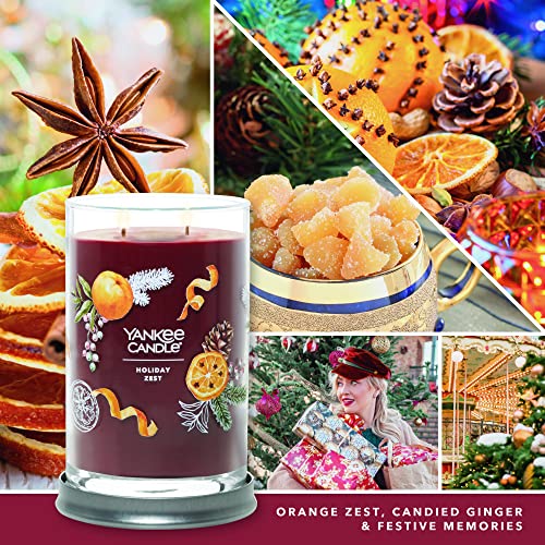 Image of Yankee Candle Holiday Zest Scented Signature 20oz Large Tumbler 2-Wick Candle Over 60 Hours of Burn Time