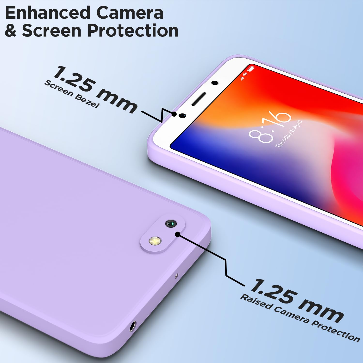 Redmi 6A Silicone Case - Pikkme Purple -2