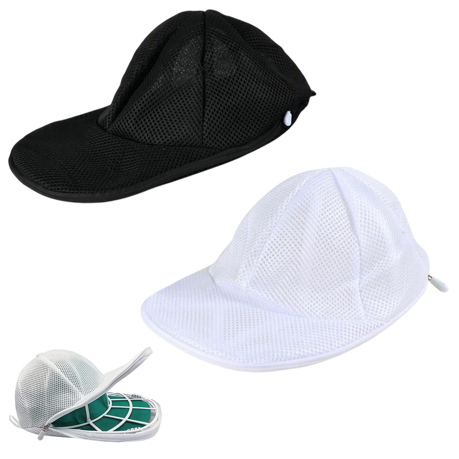 Rovelin 2pcs Baseball Cap Washing Cage with Mesh Bag for Cap Washer Cage