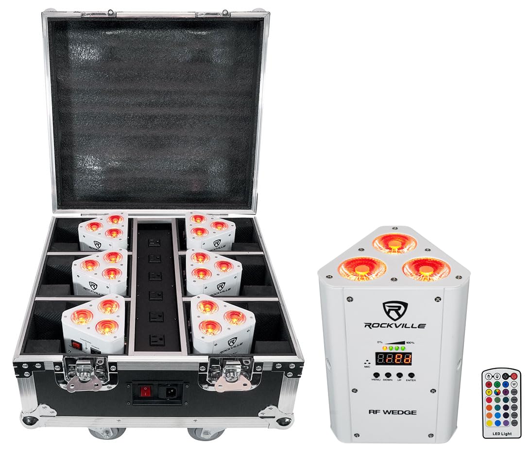 Amazon.com: Rockville RF Wedge Pack White (6) 54W Battery Wireless