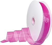 Vista 53 de Morex Ribbon 91803/100-609 Cinta de nailon Organdy, 5/8 pulgadas por 100 yardas, color rojo