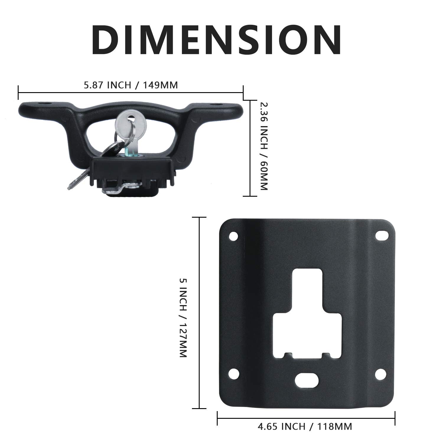 Nstarsmotor Truck Tie Down Anchors Perfect Replacement for Ford 2015-2022 F150 F250 F350, Truck Cargo Bed Tie Downs Boxlink Cleats & Plates (4 Pack), FL3Z-99000A64-B, FL3Z-9928408-AB