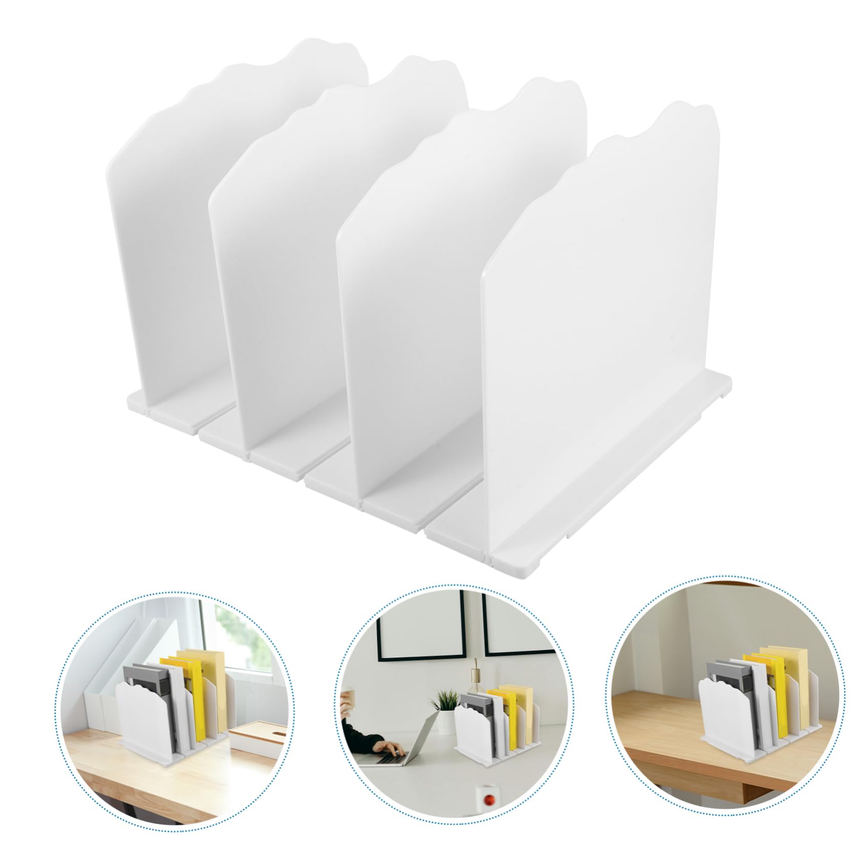 OUNONA Estante Organizador De Bolsos Estantería De Escritorio White Clasificador para Bolsa De Obsequio Separador De Armario Organizador para Bolsa De Compras para Cuarto De Baño o Sala