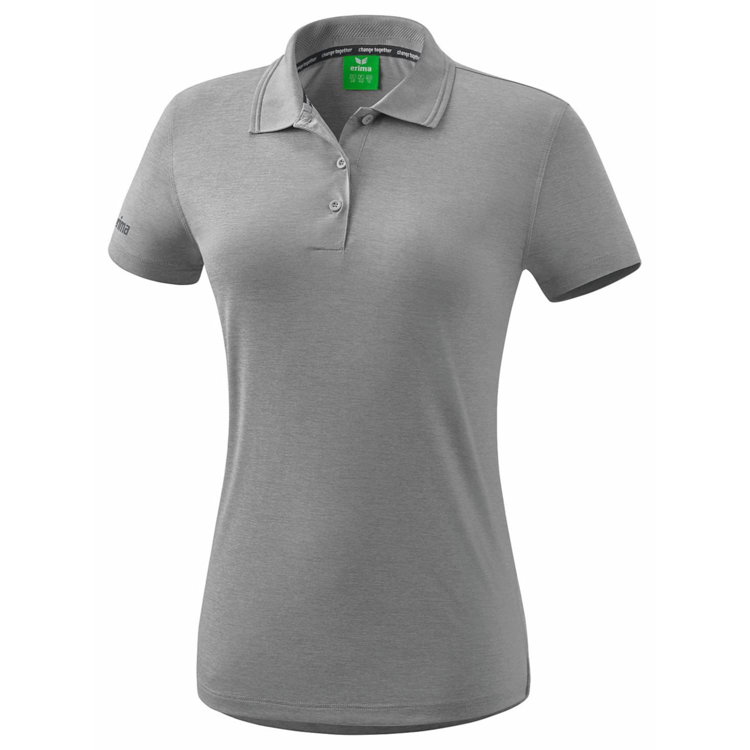 Erima Women's Functional Polo Shirt, Grey Melange, 42