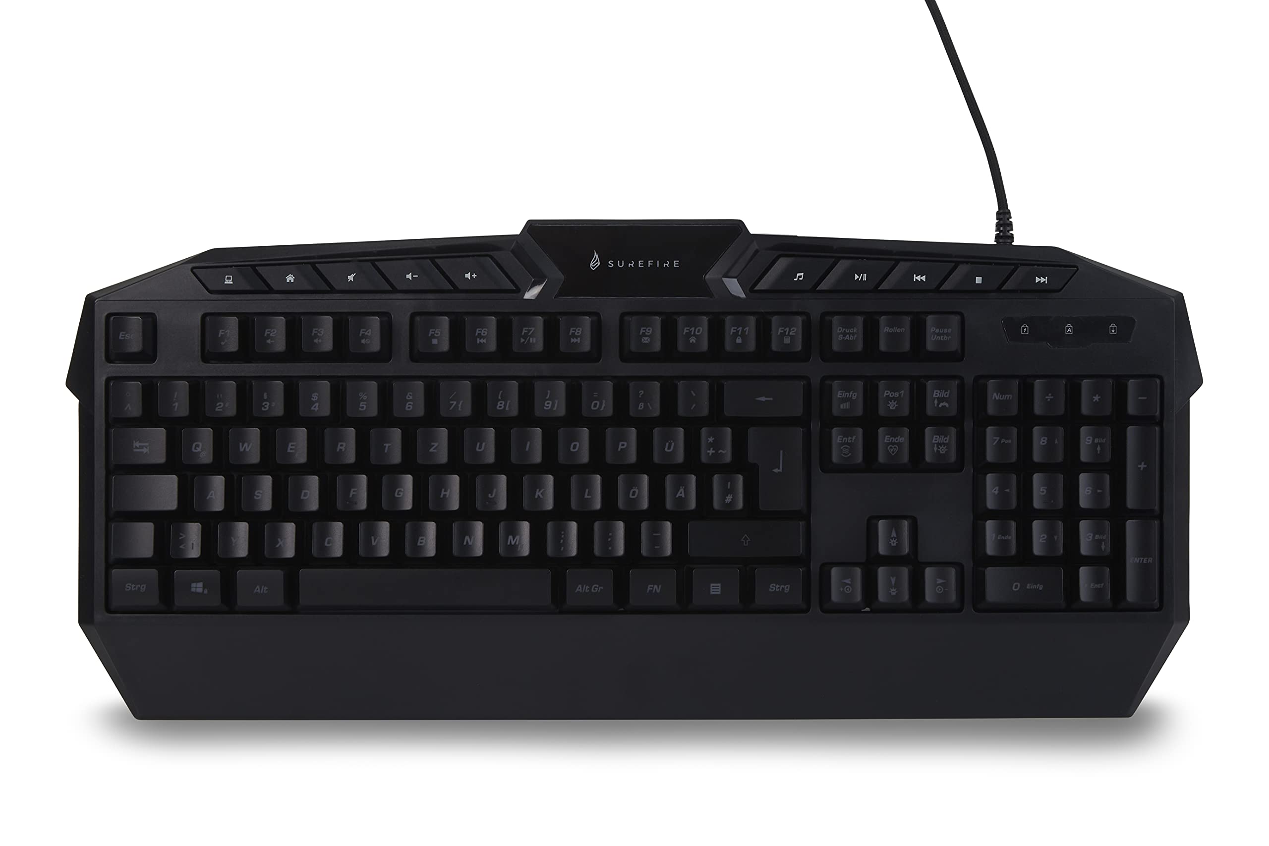 SureFire Kingpin Gaming Toetsenbord, Spaans, Multimedia Toetsenbord Met Led Achtergrondverlichting Rgb Usb Kabel 25 Anti Ghosting Toetsen Spaanse Lay Out Qwerty 2872460131