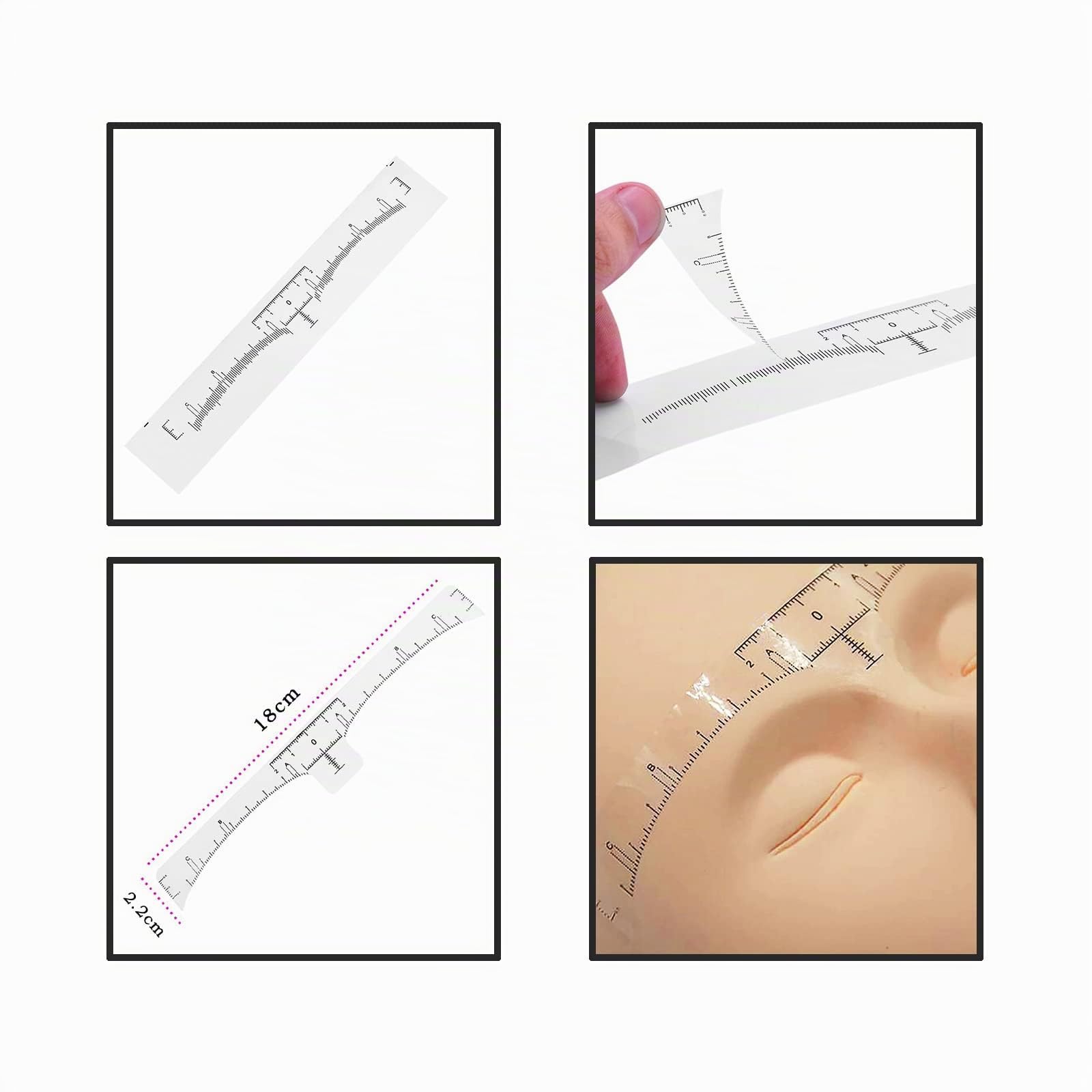 ATOMUS Kit de microblading para cejas, lápiz de tatuaje manual y agujas de microblading RS RL 14 pines 18U, hojas de regla para cejas, pegatinas para ejercicios de labios (kit 1)