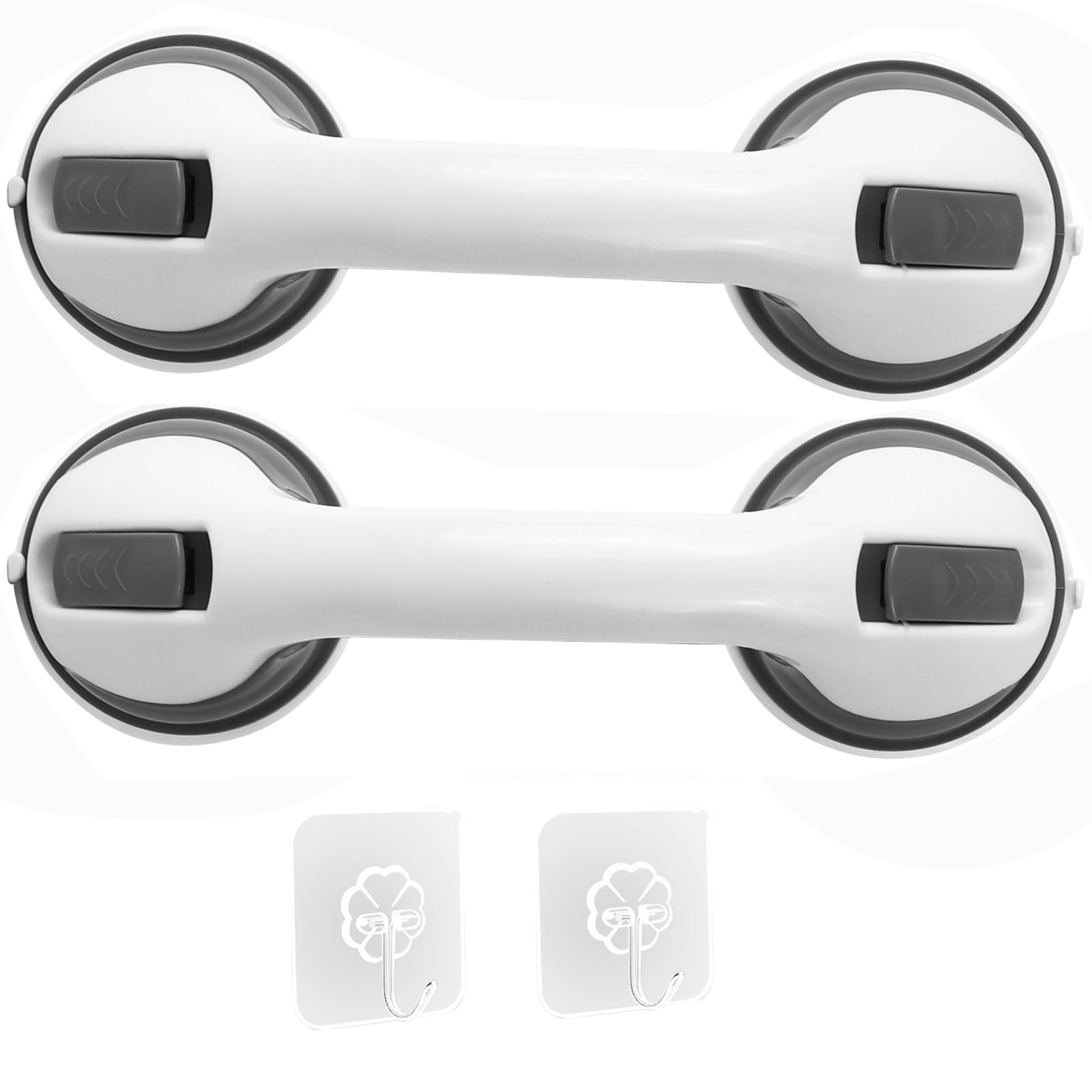 12 inch Suction Bathroom Grab Rails, Chetexus 2 Pack Grab Bars for Shower Bathroom, Bathtubs
