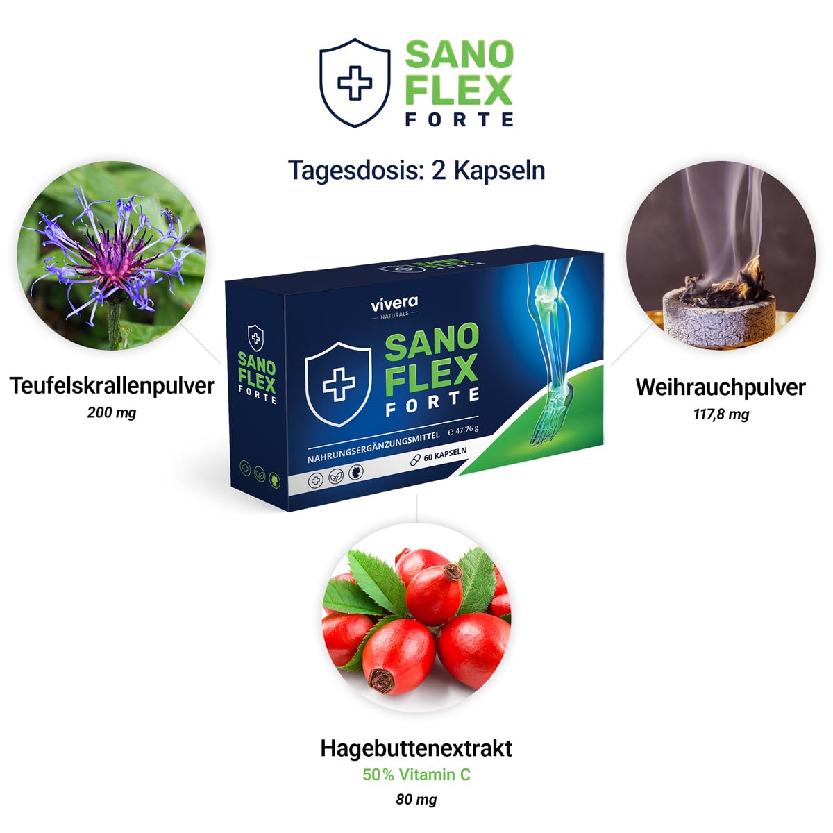 Sanoflex Kurkuma Kapseln hochdosiert Chrom Cholin – Gelenk – 2 Einheiten | Für Stoffwechsel – ergänzt mit Zink – vegan, glutenfrei, laktosefrei, GMO-frei, ohne Gelatine, laborgeprüft