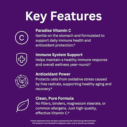 Miniatura 3 de Paradise Herbs Earths Blend Vitamina C para apoyo inmunológico 500 mg 90 cápsulas