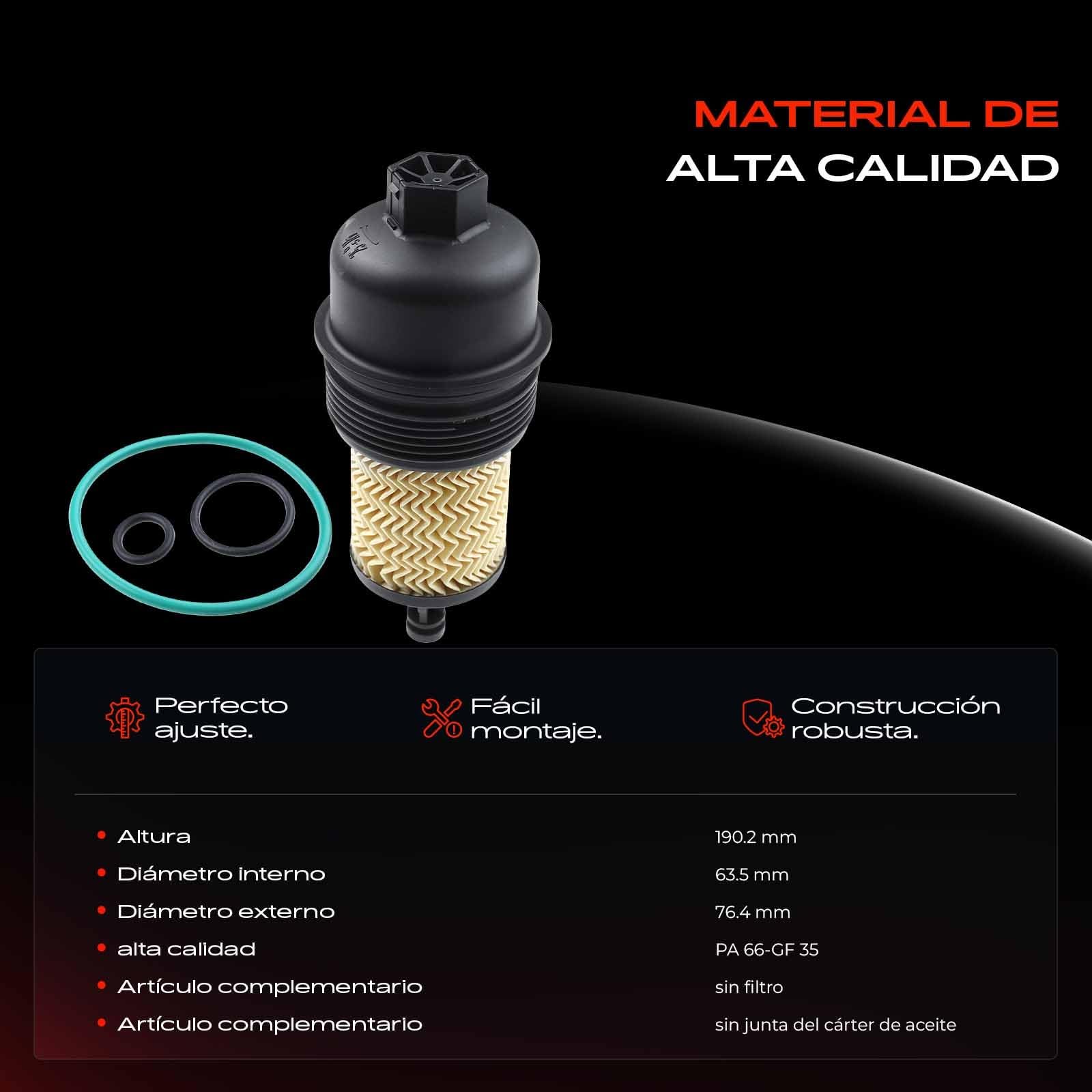 Frankberg Carcasa del filtro de aceite filtro de aceite 311401 | Compatible con: Ghibli III M157, SUV Levante M161, Quattroporte VI