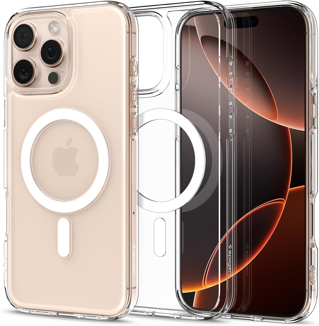 Spigen for iPhone 16 Pro Case, Ultra Hybrid MagFit [Anti-Yellowing] [Compatible with Magsafe] - Clear