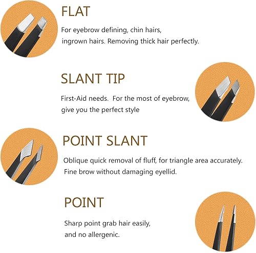 Miniatura 4 de LUDOUPIER 41 piezas Juego de pinzas con funda de viaje pinzas profesionales de aleación antioxidante para mujeres y hombres multiusos como cejas y