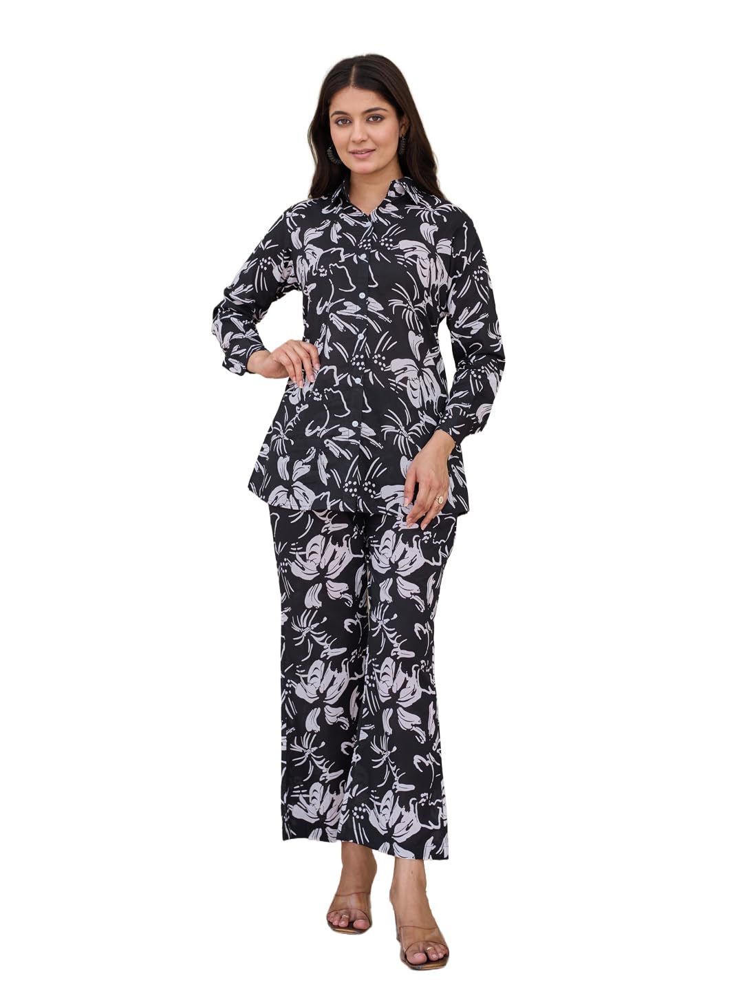 vibe vision Women's Cotton Floral Regular Co-Ord Set, Kurta and Pant-picture-41
