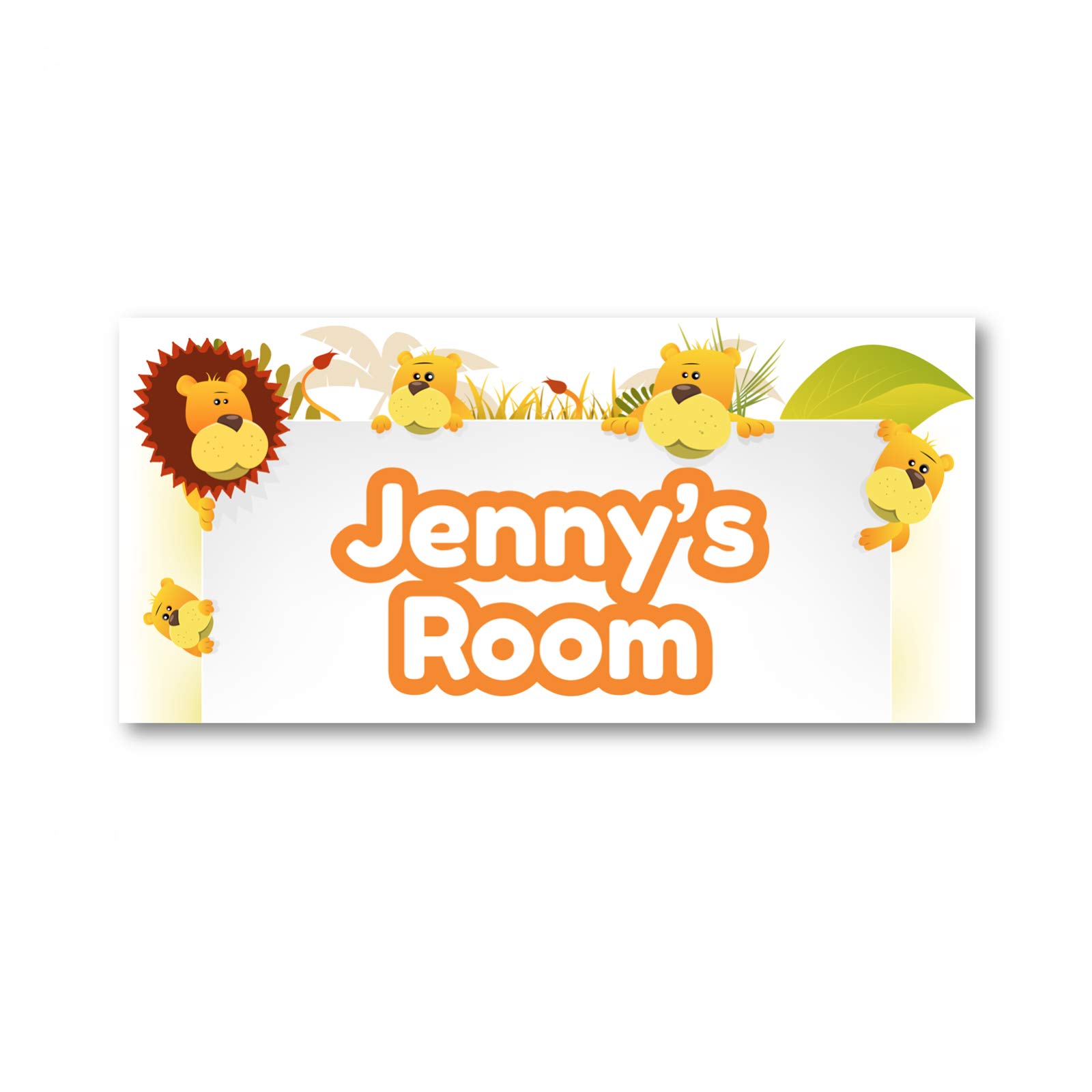 Youpersonalise Children's Personalised Name Bedroom Door Signs *Lions*