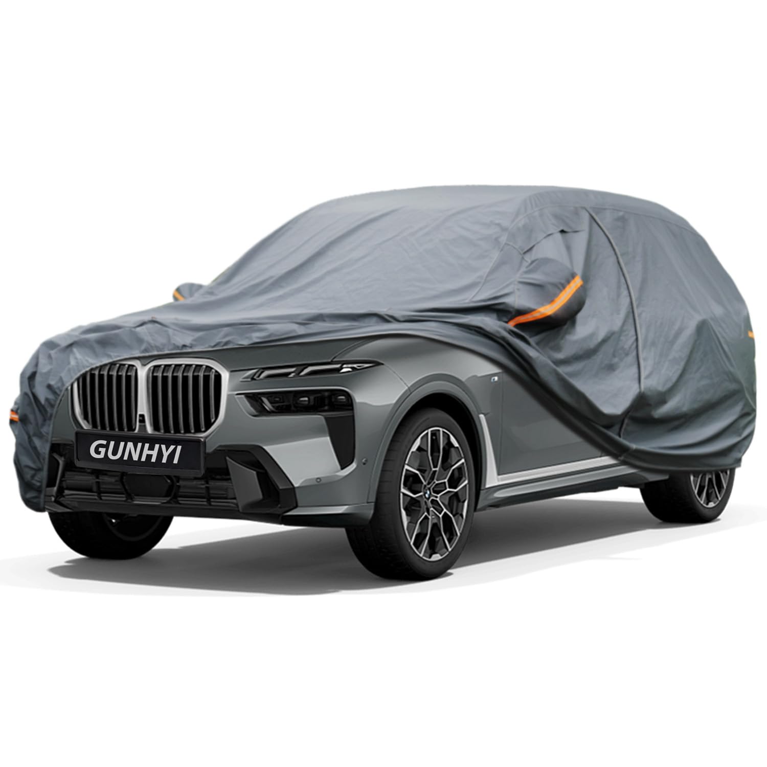 GUNHYI Premium Car Cover Custom Fit BMW X7, 16 Layers Heavy Duty Car Cover Waterproof All Weather with Zipper Door for Sun Rain Snow Dust Uv Protection