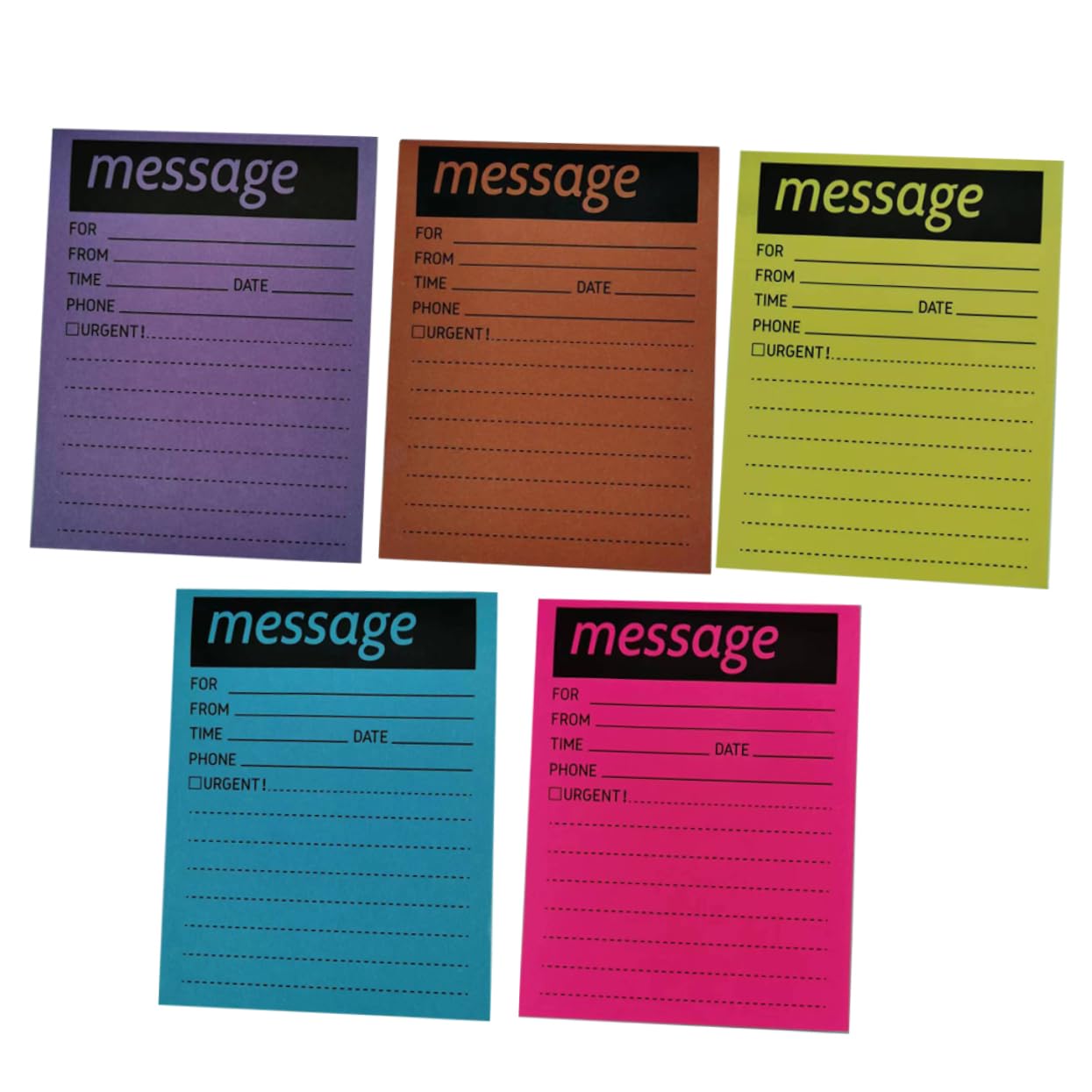 SHINEOFI 5 Pièces 5 Bloc de message - Liste de rappels notes sympas notes à travers les notes Papeterie mémo autocollants blocs-notes scolaires mémo de bureau stickers Papier