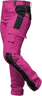 Pantalones de Trabajo para Mujer, Totalmente elásticos, con Bolsillos Acolchados en Las Rodillas
