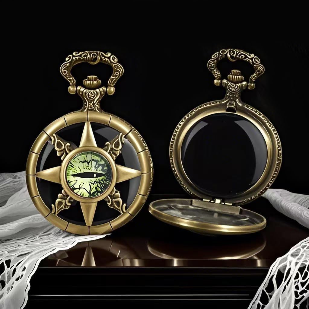 Mini Obsidian Divination Mirror - Pocket Watch Case Design, Suitable for Witchcraft, Meditation, and Divination, Portable Witchcraft Tool