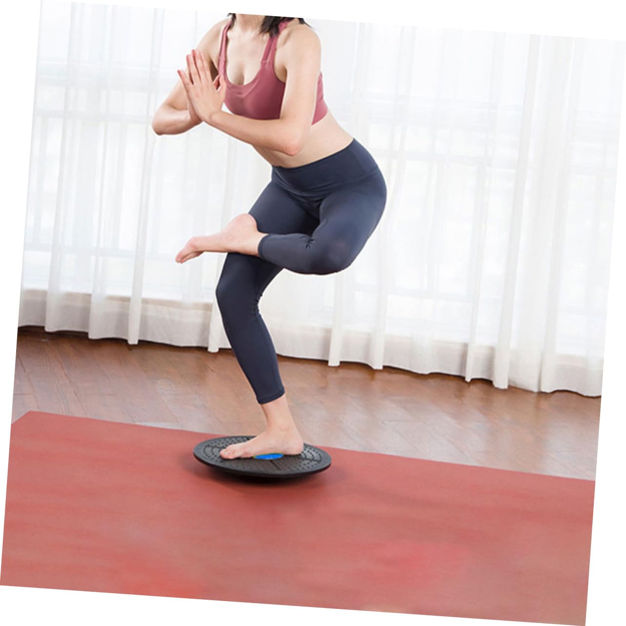 Dispositivo Allenamento Yoga Multifunzione Attrezzatura per Bodybuilding Piattaforma e Stabile per Esercizi Yoga e Fitness Colore Blu