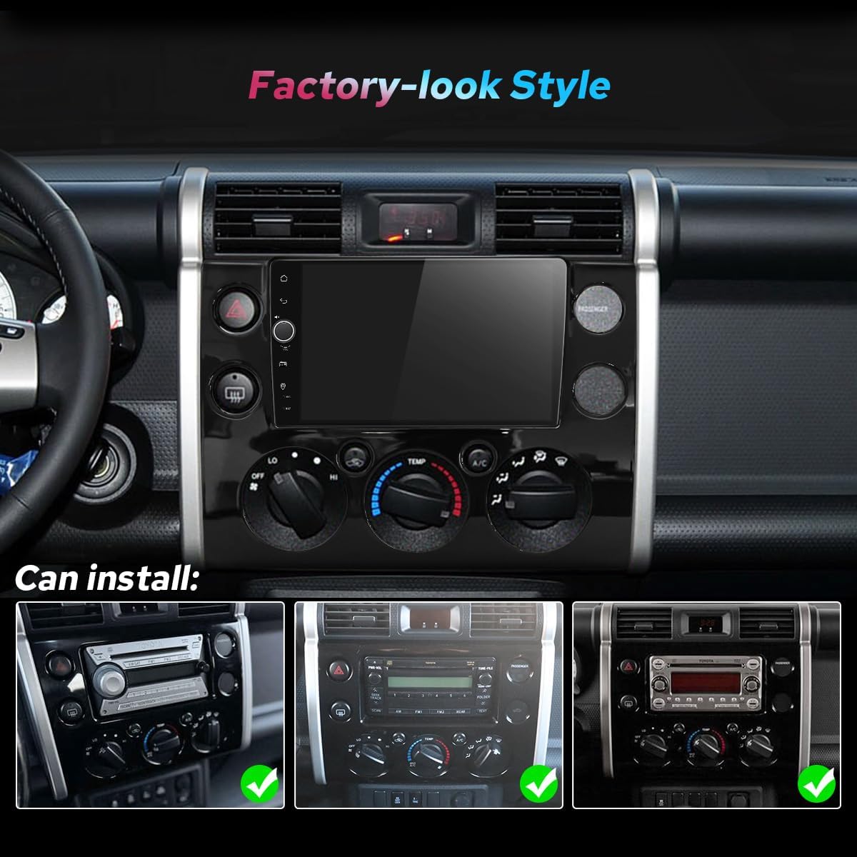 Joying Car Radio for Toyota FJ Cruiser 2007-2014 Android 13 Car Stereo 9 Inch Head Unit with Wireless Carplay & Android Auto, Mirror Link, GPS Navigation, Bluetooth 5.0(JY-TT188N4)