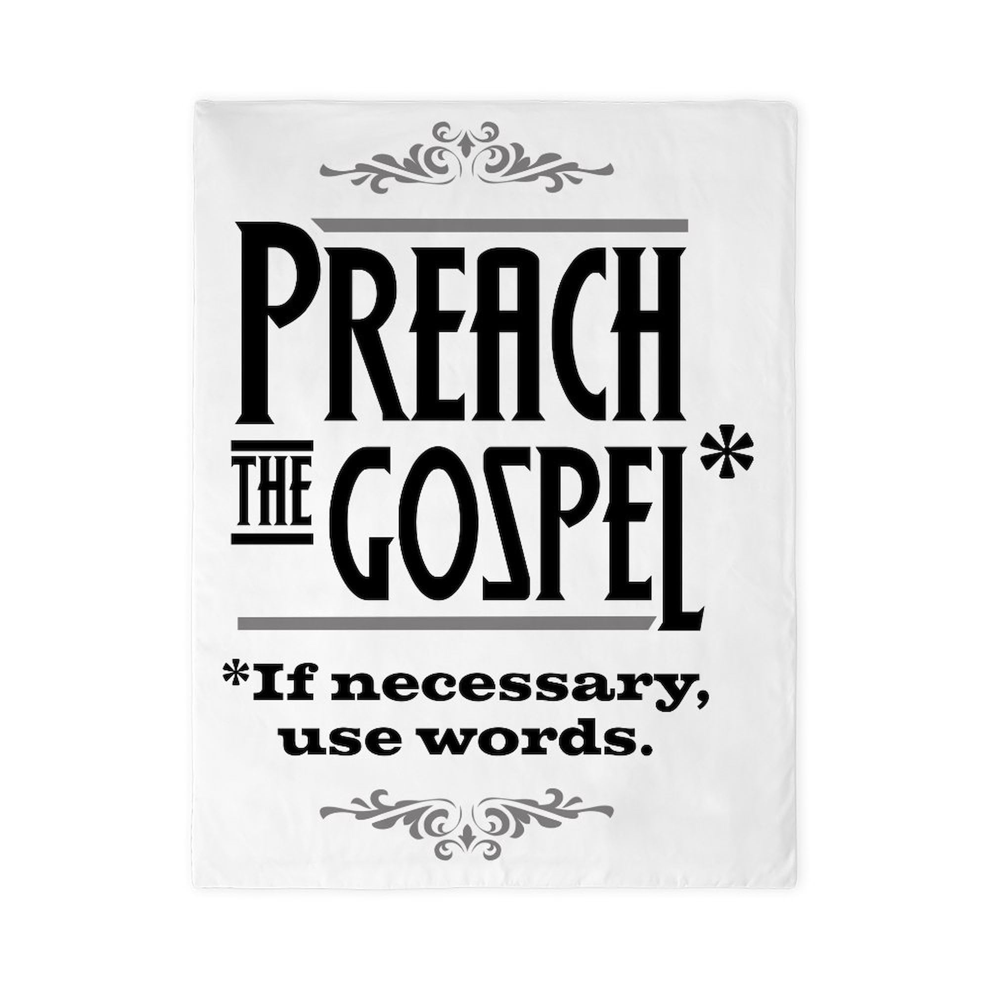 CafePress Preach The Gospel 1Light Twin Duvet Cover, Printed Comforter Cover, Unique Bedding,