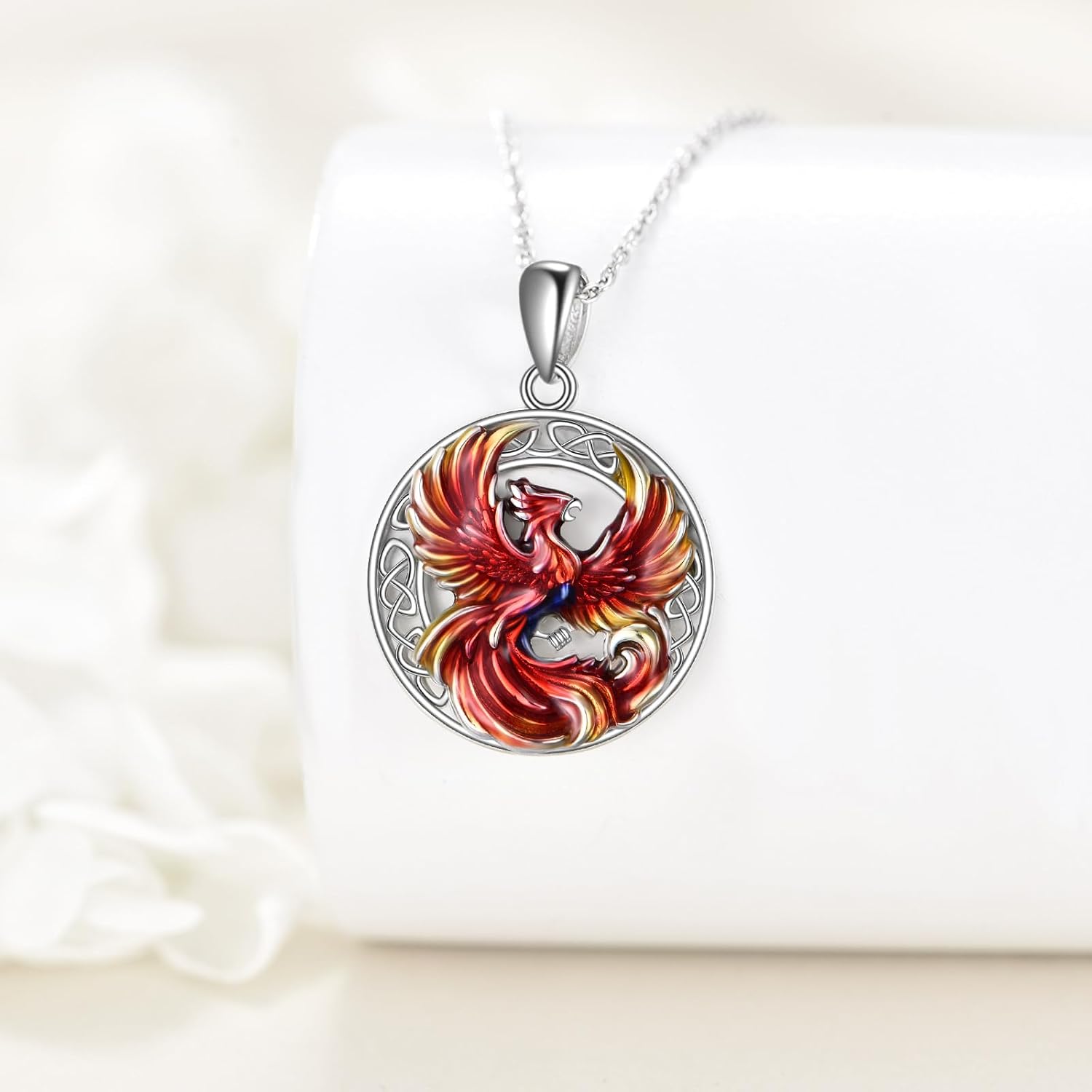 Phoenix/Hummingbird Necklace 925 Sterling Silver Birds Pendant Necklace Jewelry Christmas Gifts for Women - Image 4