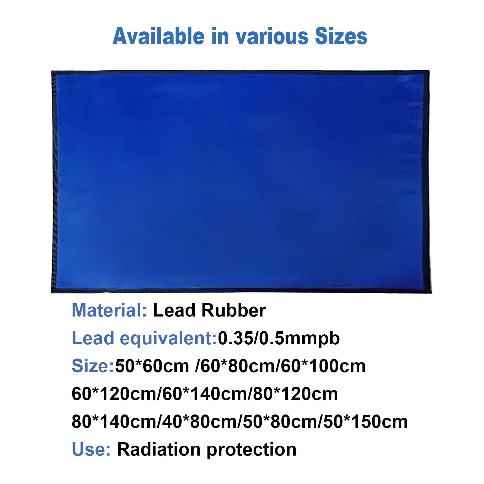 Couverture De Radioprotection En Plomb Réutilisable, Feuille De Protection Contre Les Rayons X Robuste, Doublure En Plomb Haute Densité (bleu)(0.35mmPb,40x80cm)