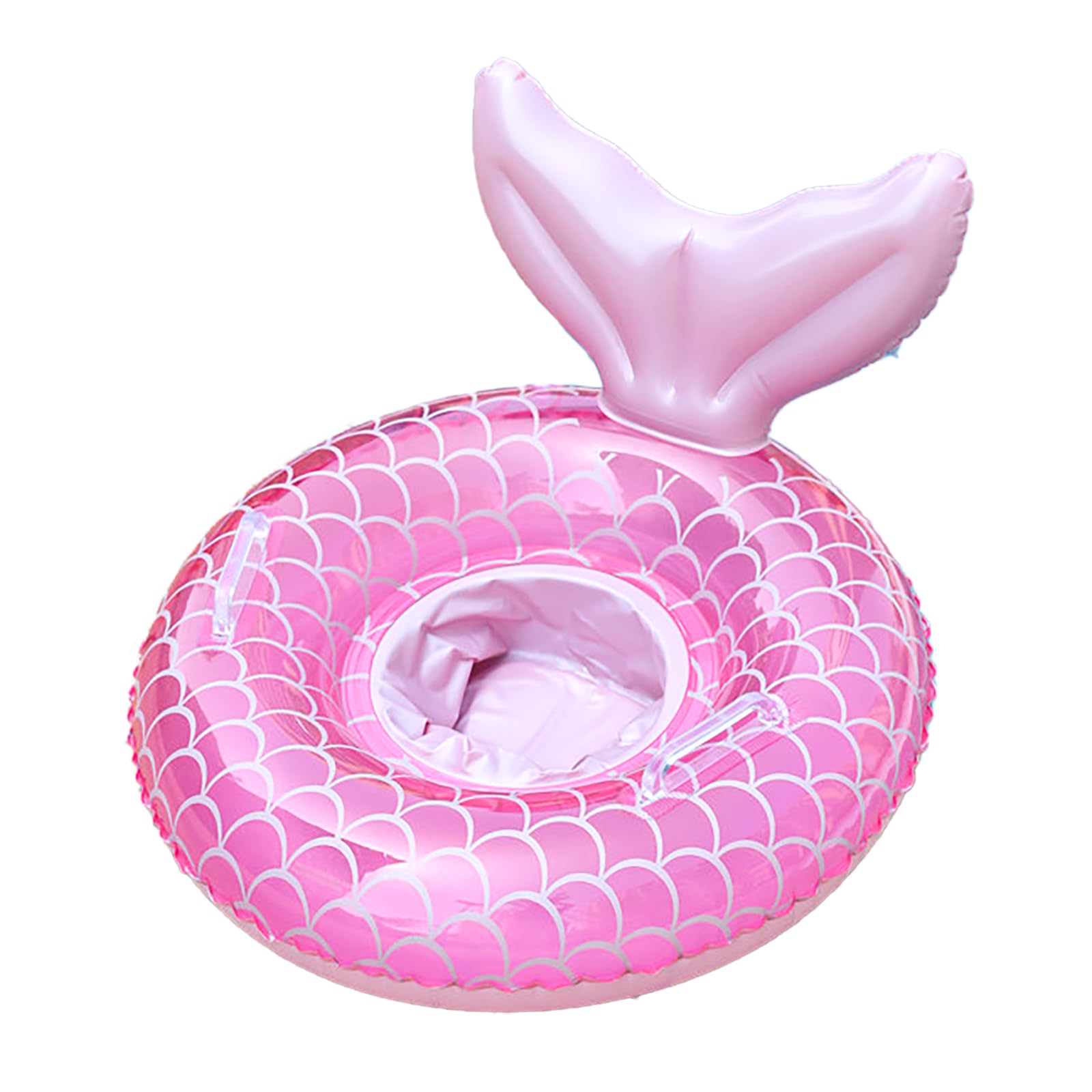 Baby Mermaid Pool Float with Seat and Handle for Baby Toddler, Pool Tube Ring Toys Summer Kiddy Beach Inflatable Swim Float for Girl Toddler Outdoor