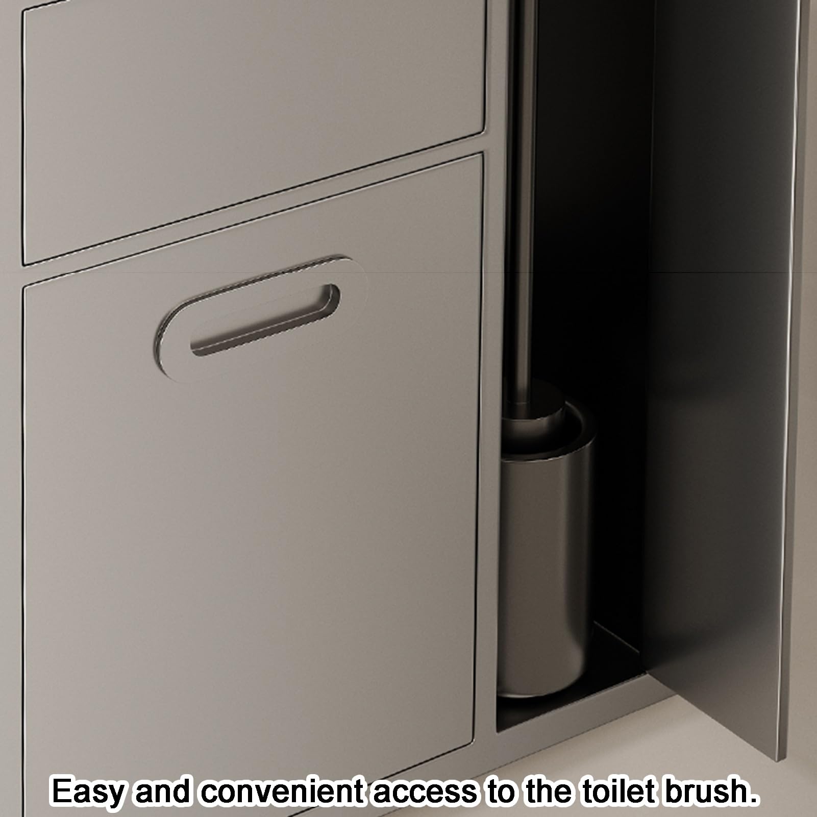 Portarrollos De Papel Higiénico De Acero Inoxidable Impermeable con Papelera Integrada, Diseño Que Ahorra Espacio para Baños De Hoteles Y Hogares, 67 X 40 X 14 Cm, Elegante Diseño, Gris.