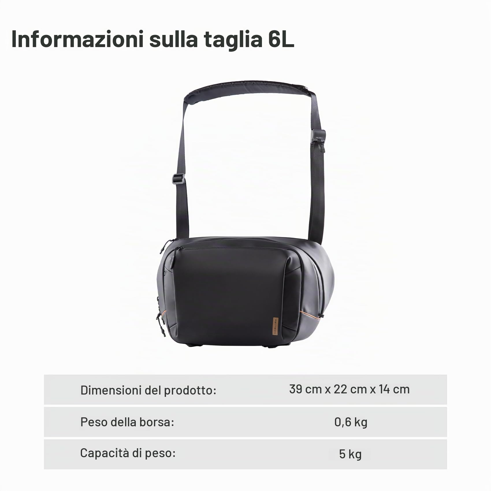 PGYTECH OneGo Solo V2 Borsa Fotografica Professionale Tracolla 6L, Zaino Fotografico Piccolo Impermeabile Compatibile con Fotocamera Reflex Canon, Sony, DJI Avata 2, DJI Mavic 3, iPad Pro 11'', Verde