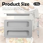 2 Pack Silicone 2 Slice Toaster Cover Lid, Kitchen Bread Toaster Machine Top Parts, Upper Cover for Sandwich Maker Accessories (Gray)