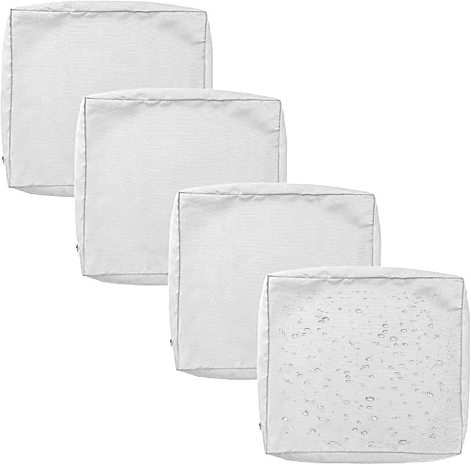 1/2/4 Pack Waterproof Sofa Seat Cushion Covers with Zipper for Outdoor and Indoor/Patio/Garden/Rattan/Chairs Furniture Protectors Cover 50/60cm Cushion Slipcover Removable(Color 8,50x45x10cm(4pcs))