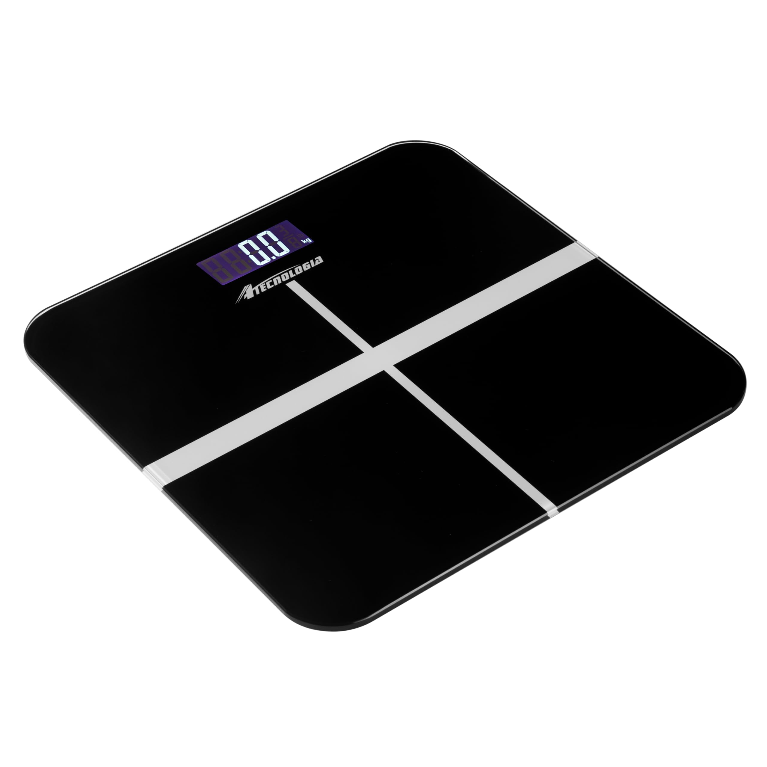 Bilancia Pesapersone Digitale Elettronica da Bagno, Alta Precisione Display a LED Retroilluminato, Step-On, Ultracompatto, Capacità 180kg, Nero